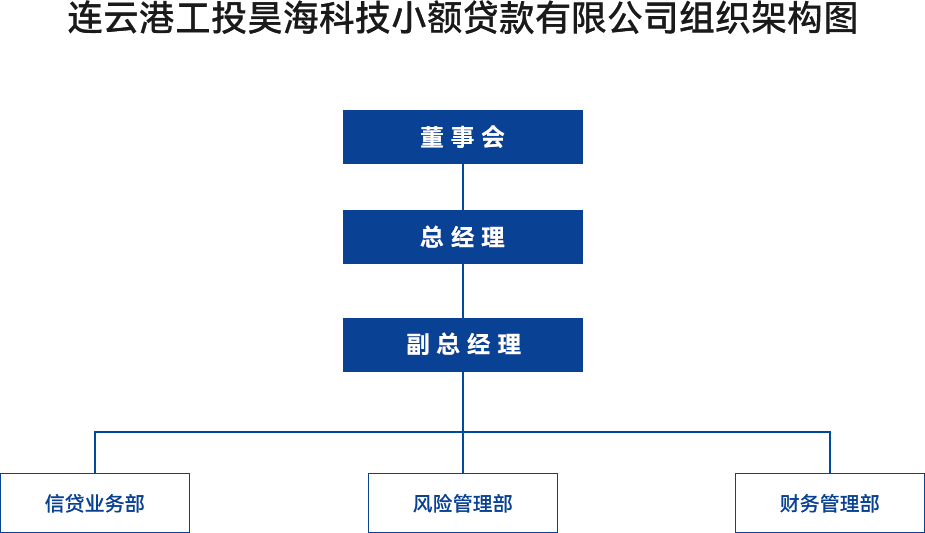 金融板塊-連云港工投昊?？萍夹☆~貸款有限公司組織架構(gòu)圖